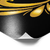 50 Jahre Gold Glitzer Jubiläum Fotodruck (Ecke)