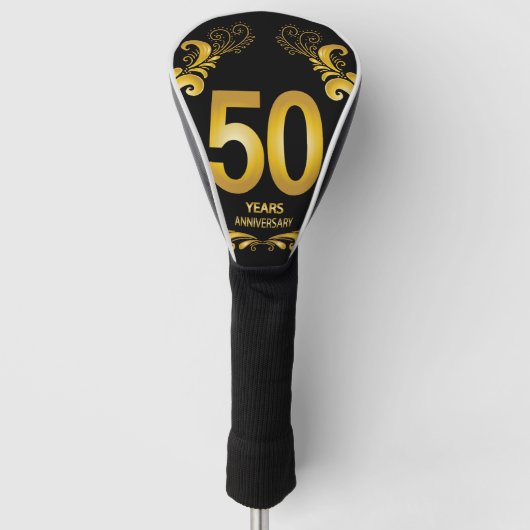 50 Jahre Gold Glitzer Jubiläum Golf Headcover (Vorderseite)