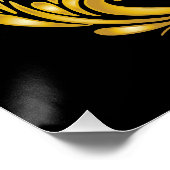 50 Jahre Gold Glitzer Jubiläum Poster (Ecke)