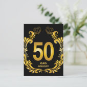 50 Jahre Gold Glitzer Jubiläum Postkarte (Stehend Vorderseite)