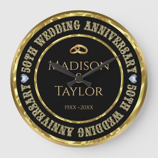 50 Jahre Gold Rings Große Uhr (Vorderseite)