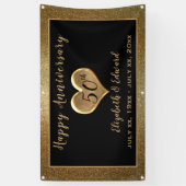 50 Jahre Gold Sparkle - Hanging Banner