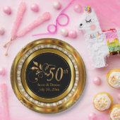 50 Jahre - Gold und Diamanten Pappteller (Party)