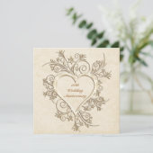 50 Jahre Goldene Herzlust Einladung (Stehend Vorderseite)