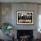 50 Jahre goldenes Hochzeitstag Foto Collage Poster