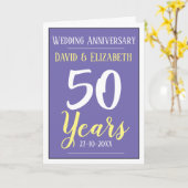 50 Jahre Goldenes Hochzeitstag Karte (Gelbe Blume)