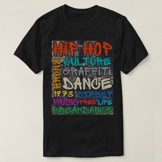 50 Jahre Hip Hop Culture Graffiti T-Shirt (Design vorne)