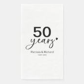 50 Jahre Hochzeit Jubiläum Schwarz-Weiß Serviette (Vorderseite)