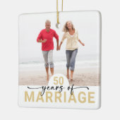 50 Jahre Hochzeitsszenario-Foto Keramikornament (Links)