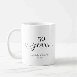 50 Jahre Hochzeitstag Minimal Elegant Kaffeetasse