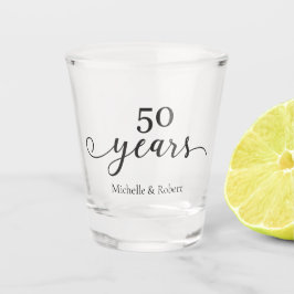 50 Jahre Hochzeitstag Minimal Elegant Schnapsglas