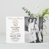 50 Jahre Hochzeitstag-Party Einladung (Stehend Vorderseite)