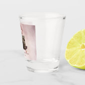 50 Jahre Hochzeitstag Rose Gold Glitzer Schnapsglas (Rechts)