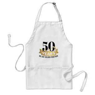 50 Jahre Hochzeitstag wir golden zusammen Schürze