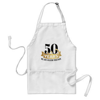 50 Jahre Hochzeitstag wir golden zusammen Schürze