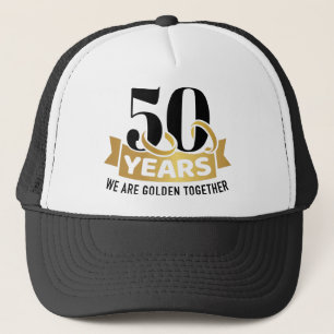 50 Jahre Hochzeitstag wir golden zusammen Truckerkappe