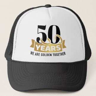 50 Jahre Hochzeitstag wir golden zusammen Truckerkappe