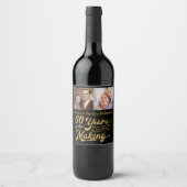 50 Jahre im Jubiläum (damals und heute) Weinetikett (Vorderseite)