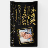 50 Jahre im Jubiläum des Goldenen Meeres Banner (Vertikal)