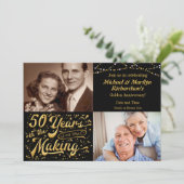 50 Jahre im Jubiläum des Making Then & Now Einladung (Stehend Vorderseite)