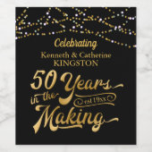 50 JAHRE IM MAKING Black/Gold Weinetikett (Einzelnes Label)