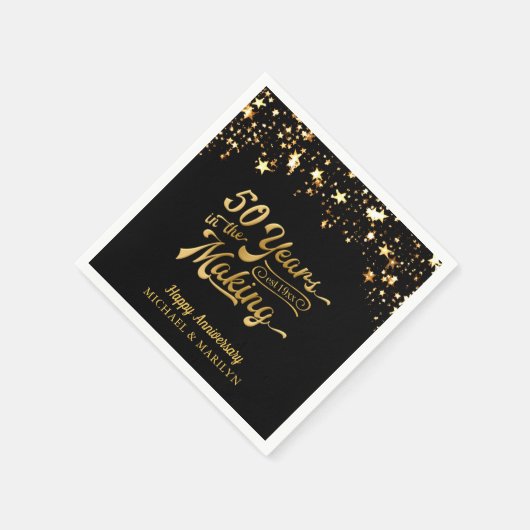 50 JAHRE IN DEN MAKKING 50 JAHRESSTÄTTEN SERVIETTE (Ecke)