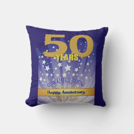 50 Jahre INDIVIDUELLE NAME 12-Stufen-Jubiläum Big  Kissen