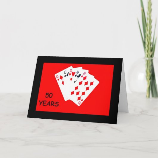 50 Jahre ist eine große Jubiläumskarte Karte (Vorderseite)
