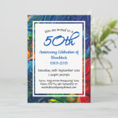 50 Jahre Jubiläum Feier Retro Personalisiert Einladung (Stehend Vorderseite)