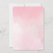 50 Jahre Jubiläum Watercolor Pink Hydrangea Laceca Einladung (Rückseite)