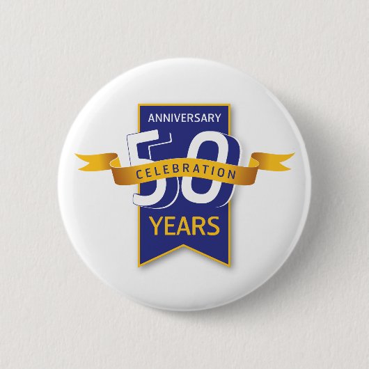 50 Jahre Jubiläumsdesign Button (Vorderseite)