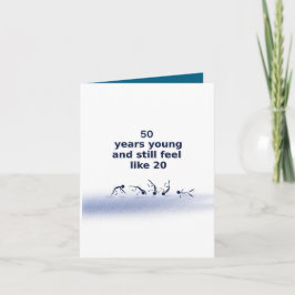50 Jahre Junge geklappte Grußkarte Karte