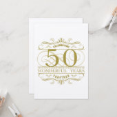 50 Jahre Karte (Vorderseite/Rückseite Beispiel)