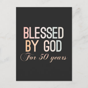50 Jahre lang von Gott gesegnet, 50. Geburtstagsde Postkarte