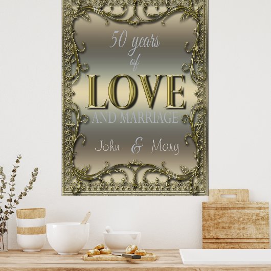 50 Jahre Liebe Poster (Küche)