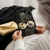 50 Jahre Liebe Unendlichkeit Foto Collage Jahresta Folieneinladung