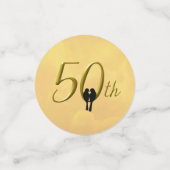 50 Jahre Lovebirds Foto Vorlage Confetti Konfetti (Klein Vorderseite)