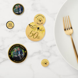 50 Jahre Lovebirds Foto Vorlage Confetti Konfetti