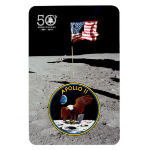 50. Jahre Mond-Landungs-, Insignien u. Magnet