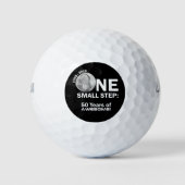 50 Jahre Mondlandung. Golfball (Vorderseite)