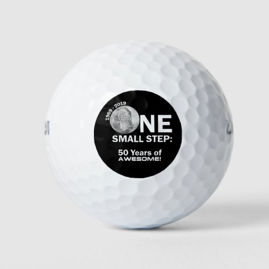 50 Jahre Mondlandung. Golfball (Vorderseite)