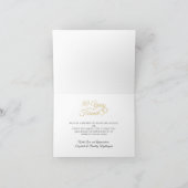 50 Jahre Monogram Hearts Gold Vielen Dank Dankeskarte (Innenseite)