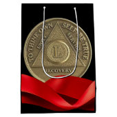 50 Jahre OM Jubiläumsmünzen Rote Schleife Mittlere Geschenktüte (Rückseite)