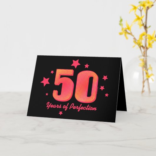 50 Jahre Perfektion Custom Birthday Card Karte (Gelbe Blume)