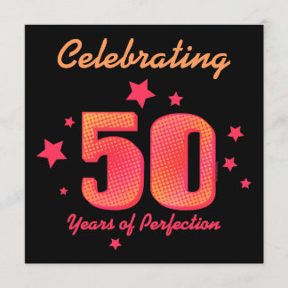 50 Jahre Perfektion nach Maß zum Geburtstag Einlad Einladung