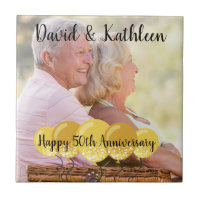 50 Jahre Personalisiertes Foto Tile Trivet