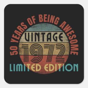 50 Jahre phantastisch Quadratischer Aufkleber