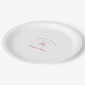 50 Jahre Pink 50. Geburtstag nach Maß Pappteller (Schrägansicht)