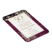 50 Jahre Rotes Rustikales Holz Save the Date Magnet (Rechte Seite)