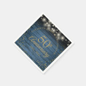 50 Jahre Rustikale Saitenleuchten Gold Staub Serviette (Ecke)